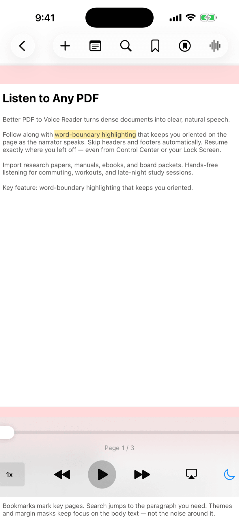 Better PDF to Voice screenshot 1
